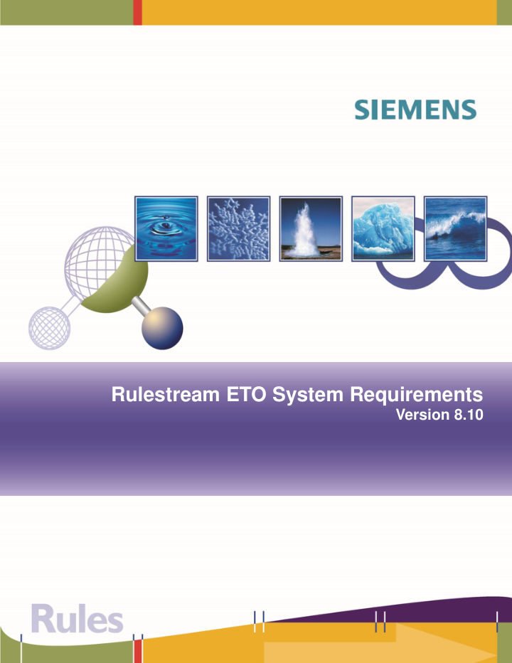 Rulestream ETO System Requirements v8.10 — page 1 preview